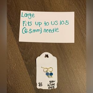 Large knit decrease stitch markers.For knitting.Fits up to US 10.5 (6.5mm)needle